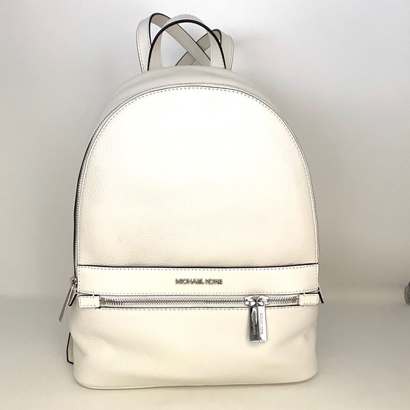 Michael Kors Kenly LG Leather Backpack Optic White - Picture 2 of 13